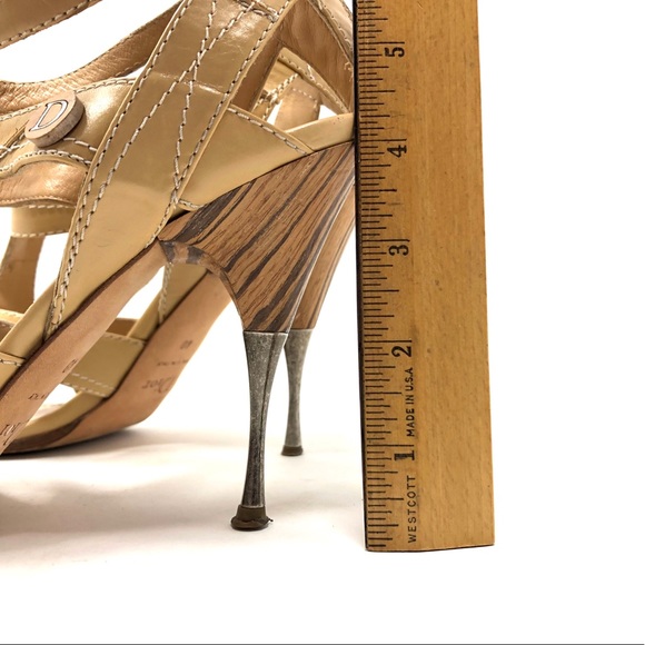 CHRISTIAN DIOR strappy  heels, made in Italy, size 40 - Picture 10 of 11